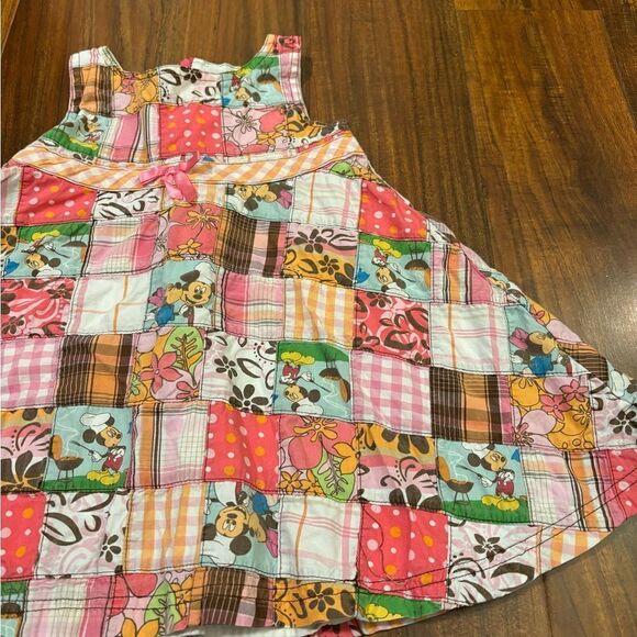 Disney Store vintage Mickey Mouse Minnie Mouse patchwork pattern dress - Picture 3 of 6